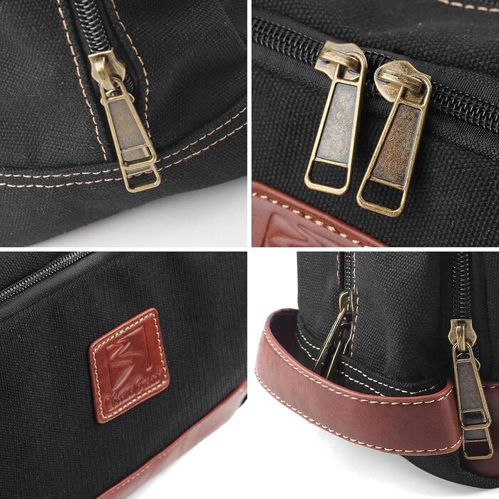 Чоловіча та жіноча дорожня косметичка/туалетна сумка з канвасу, велика (28x16x14 см)