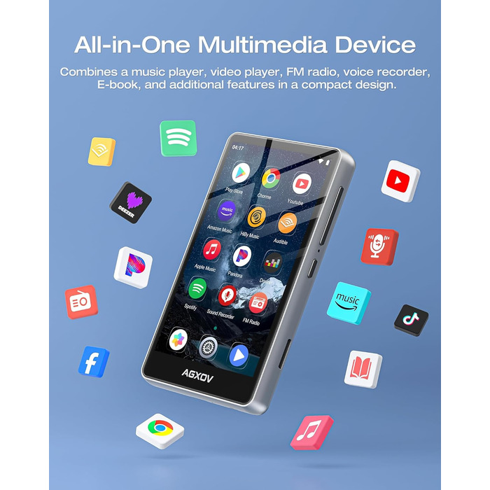 MP3 плеєр 144GB з Bluetooth та Wi-Fi, 4.02