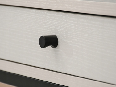Прямокутний письмовий стіл Mebel-Partner 110 x 48 x 76 см, білий/чорний