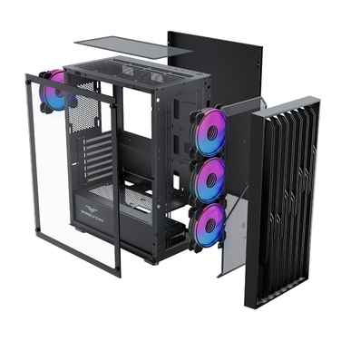 Корпус Preyon Nest Quarry ARGB Midi Tower, чорний