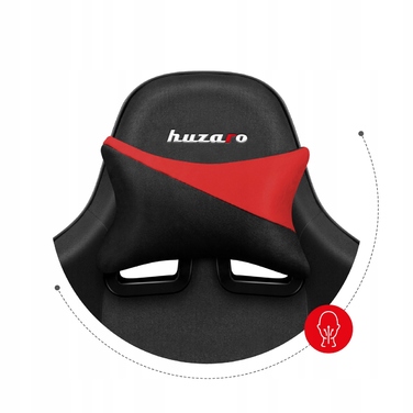 Ігрове крісло Huzaro Force 6.2, тканина, чорно-червоне