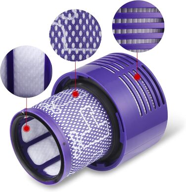 Фільтри для пилососа Dyson V11, V15 (3 шт.) + Щітка для чищення. Оригінал #970013-02