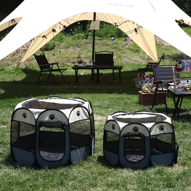 Трансформер-переноска для тварин, портативна, м'яка, Pop-Up, для собак, котів та кошенят, сітка, дихаючий матеріал, для дому та вулиці, темно-коричнева (Маленька, Сіра)