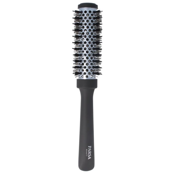 Пензлик для волосся PARSA Beauty Professional з активними компонентами – для випрямлення та догляду за волоссям. Підходить для кучерявого та довгого волосся (кругла щітка 25 мм, Лотос + цинк)