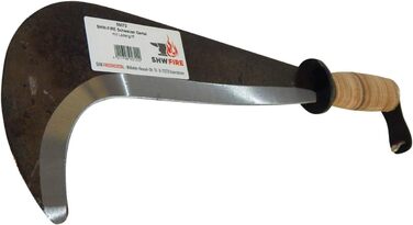 SHW-FIRE Schweizer Gertel Hippe Gertl Garden Knife Steel Leather Handle Hand Protection 43cm