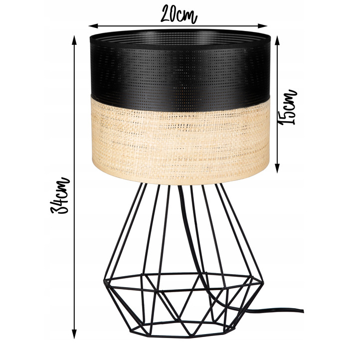 Стильна настільна нічна лампа з абажуром у стилі бохо: сучасний ротан та солома, Loft LED