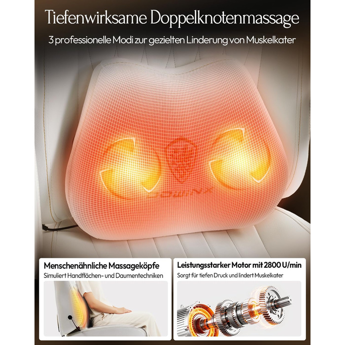 Ігровий крісло Dowinx з масажем, ергономічний дизайн, підтримка попереку та шиї, до 135 кг, шкіра, для дорослих (білий)