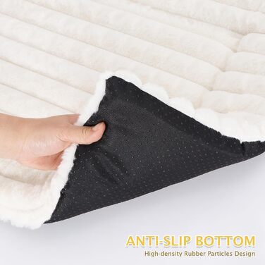 М'яке ортопедичне ліжко для собак BVAGSS, 90x60 см, біле. Зручна собача лежанка з неслизьким дном, миється. Підходить для собак маленьких, середніх та великих порід.