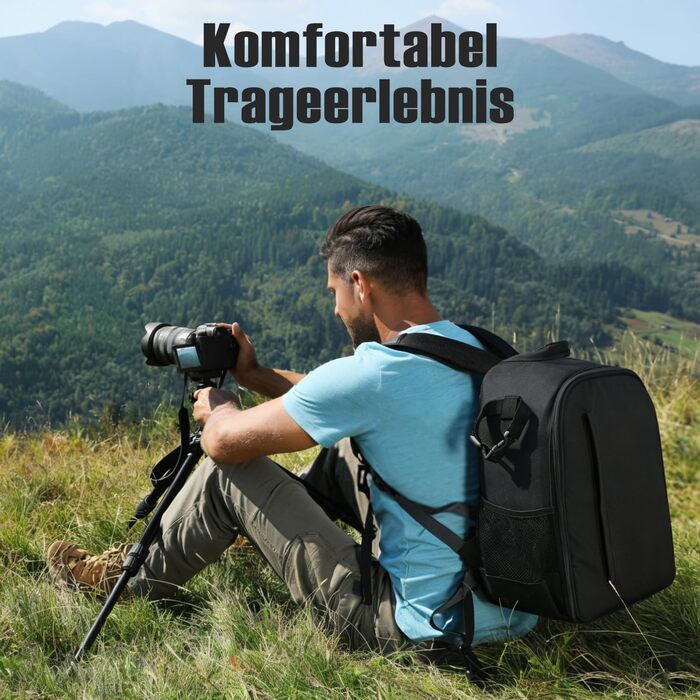 Професійний фоторюкзак Kamerarucksack для DSLR/SLR камер, об'єктивів та штативів - водонепроникний, унісекс