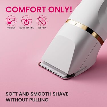 Електричний жіночий триммер та епілятор 3-в-1 MIFXIN для тіла, обличчя, ніг, рук, bikini, IPX6 водонепроникний, фіолетовий