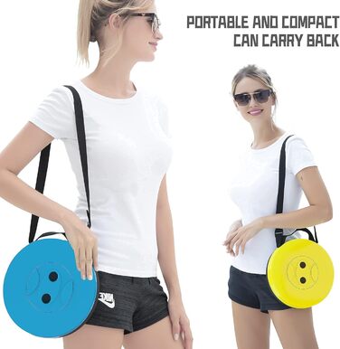 Складаний туристичний стільчик-табурет, 440lbs, з сумкою, блакитний