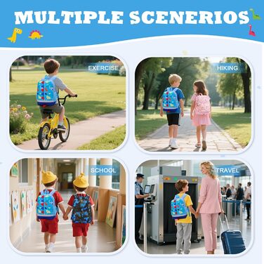 Дитячий рюкзак для хлопчика Kinderrucksack, рюкзак у дитячий садок, шкільний рюкзак для малюків, сумочка для школи для хлопчиків та дівчаток (#7 блакитний)