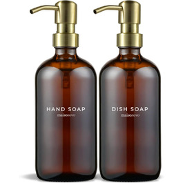 Набір диспенсерів для мила та лосьйону MaisoNovo (2 шт.) з підносом з шиферу – 500 мл, чорний колір