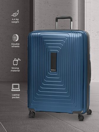 REDOLZ Trolley L+ (77 см) розширюваний | 52 x 34 x 77 см | 123-140 літрів | 4,4 кг | Dark Blue Metallic