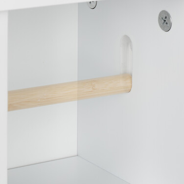 Relaxdays White Standing Toilet Paper Holder