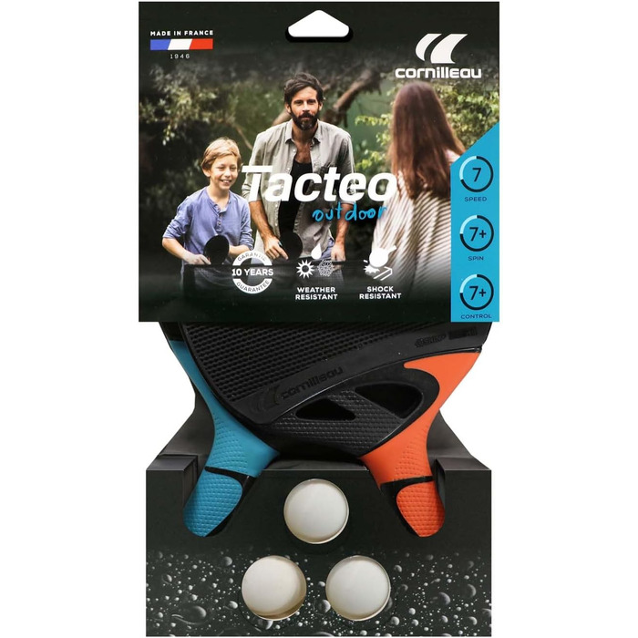 Набір тенісних шашок Cornilleau Tacteo Pack Duo 2023 для гри на вулиці, міцні