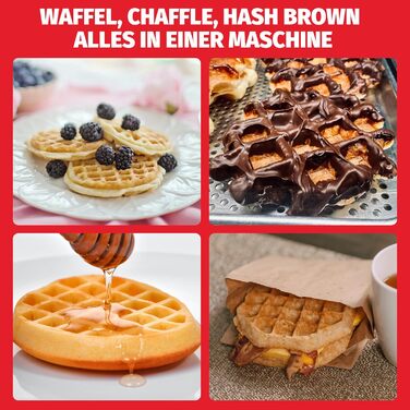 SugarWhisk Mini Pancake Maker, Pancake Maker, Electric Double Pancake Pan, Pancake Pan, Ideal for Pancakes, Cookies, Eggs, Arepas & Breakfast Sandwiches, White (Mini Waffle Iron)
