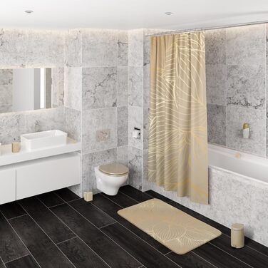 Штора для душу Sanilo Hosta, водонепроникна, антигрибкова, з кільцями (12 шт.), преміум-якість