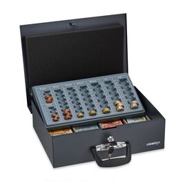 Relaxdays Black Cash Box Дошка для підрахунку євромонет