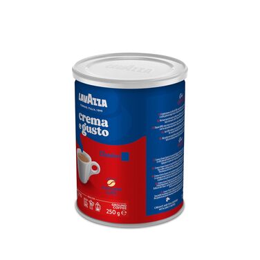 Мелена кава Lavazza Classico для гейзерної кавоварки та фільтр-кави, Arabica & Robusta, темне обсмаження, інтенсивність 7/10, 10 пакувань по 250 г