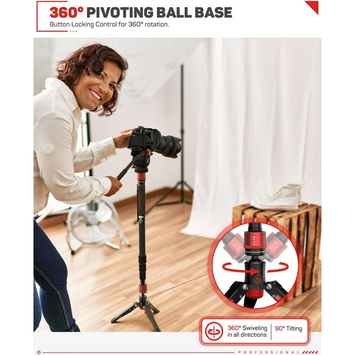 Монопод IFOOTAGE Cobra 3 A180T для камер Sony, Nikon, DSLR, з алюмінію, до 8 кг