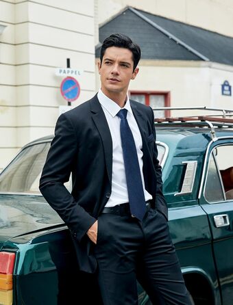 HISDERN Комплект краваток для чоловіків: 3 краватки + 1 нагрудна хустинка. Шовкові краватки, класичний стиль, для весілля та свят.