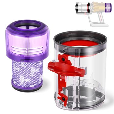 Контейнер для пилу Dyson V12 Slim (965272-01) з фільтром | Запчастина для V12 Detect Slim