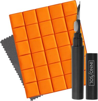 Набір для чищення AirPods, смартфона, камери та іншого: комплект для iPhone, клейка маса, очищувач для роз'ємів, мікрофібра, USB-C