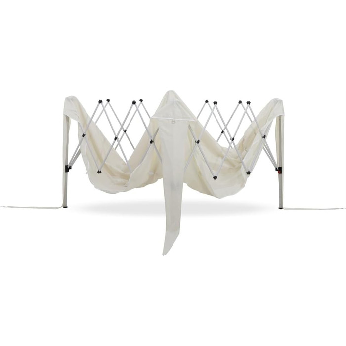 Foldable Gazebo 3x3m including bag | water-resistant, UV 50+ protection | Pop-up tent, foldable gazebo, garden tent, party tent, Capri | Click system metal frame (Cream)