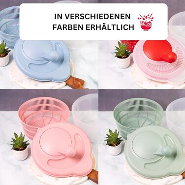 Westmark Fortuna: Салатниця-центрифуга, 5 л, пластик, BPA-Free, блакитна