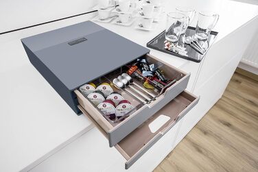 Скринька для кави та чаю Durable (2 шухляди, антрацит) 338358 - Скринька для кавової станції/офісу