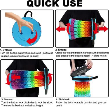 Складний туристичний стілець Alevmoom, телескопічний, для кемпінгу, риболовлі, BBQ, 600lbs, колір: зелений (хмара)