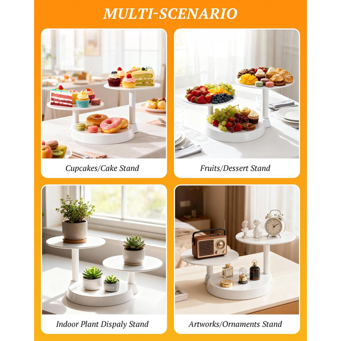 Обертова підставка для тортів Uten - поворотний стіл для випічки, декорування тортів, з пластику