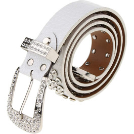 Жіночий пояс Fenteer з стразами, джинсовий, шкіряний, 3,5 см