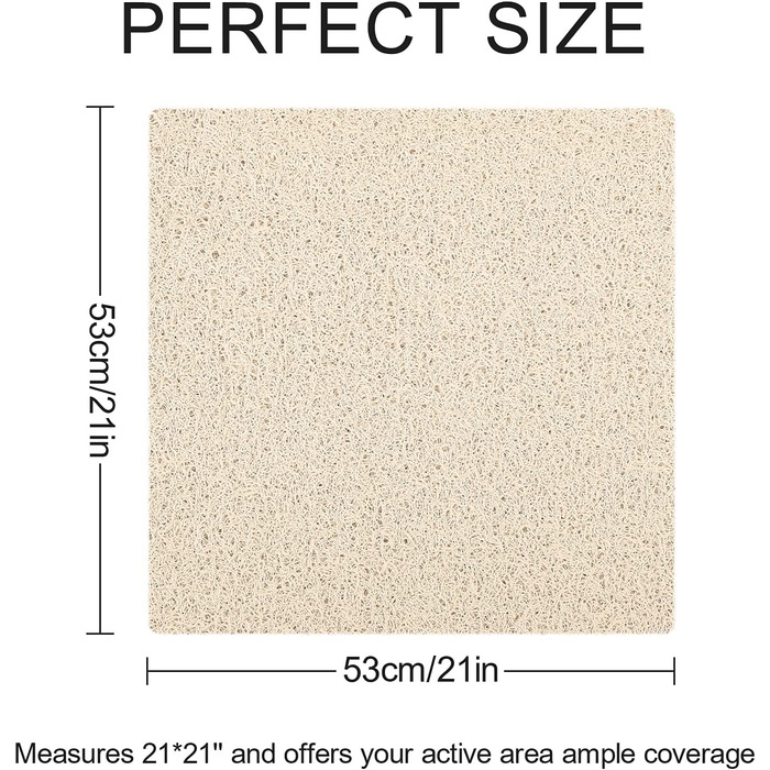 Walant shower mat square 53x53 cm beige