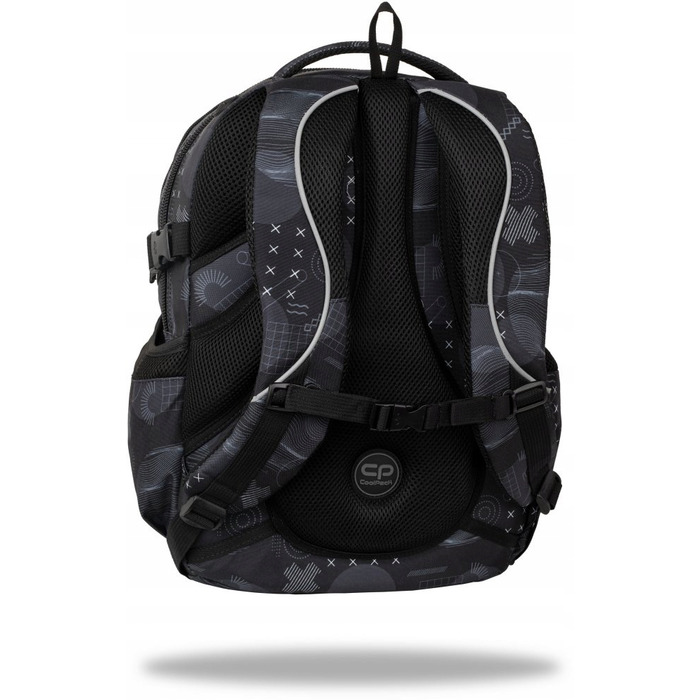 Шкільний рюкзак CoolPack багатокомпортний, чорний, 29 л, з відділенням для ноутбука