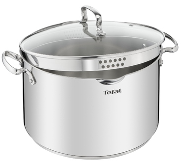 Каструля традиційна Tefal Duetto+ 10,1 л, нержавіюча сталь, 28 см, з антипригарним покриттям