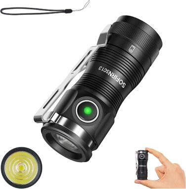 Ліхтарик Sofirn SC13 Mini LED, 1300 лм, акумуляторний, водонепроникний IP68, 5 режимів, компактний EDC для кемпінгу, туризму, екстрених ситуацій
