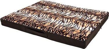 Килимок для собак CopcoPet Jumbo – міцне штучне шкіряне покриття, легко миється, нековзний, для великих собак, дому, саду, переноски, кемпінгу – Extra товстий (110 x 80 x 8 см, ортопедичний, тигровий колір)