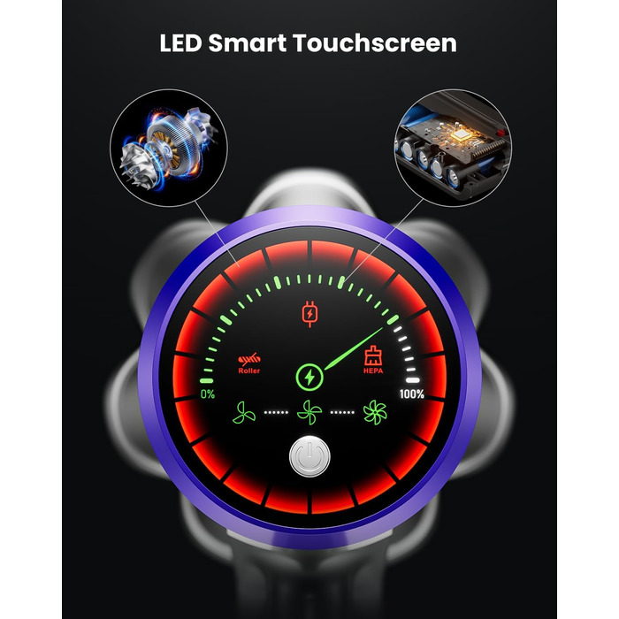 Бездротовий пилосос Avalsor Akku з потужністю 48000Pa/580W, 70 хвилин роботи, об'ємом 1,8 л, видаленням попелу, антизаплутана щітка, 8-шарова фільтрація. Підходить для килимів та шерсті тварин.