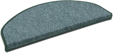 Килимок на сходинки Floordirekt 15 шт. (65x23 см, напівкруглий, зелений) для внутрішніх сходів, самоклеючий, захист сходів