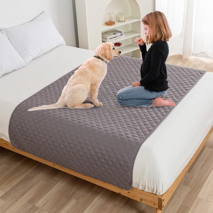 Водонепроникний килимок для собак PETCUTE 75x180 см (170x210 см), рожевий, захист дивану, антиковзаюча підстилка для собак
