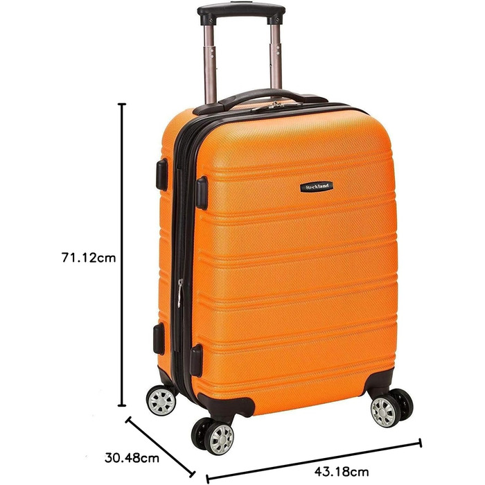 Чемодан Rockland Melbourne Hardside Розширений, великий, 71.1 см, оранжевий, в клітинку (Sunset Chevron)