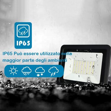 LED Floodlights Outdoor, LED Floodlights 100W, LED Outdoor Floodlights IP65 Waterproof, LED Spotlights 10000LM, LED Spotlights Outdoor 3000K Warm White, for Backyard, Garage, Hallway, Garden [Black]