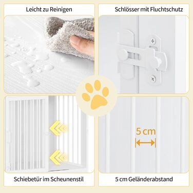 Сучасний вольєр для собак Hzuaneri DFC84301B, 69x49x64.5 см, з 2 дверцятами, для дому