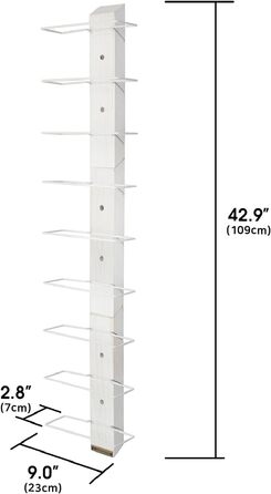 Дерев'яна настінна винна полиця JACKCUBE DESIGN MK699A на 9 пляшок, біла, для кухні та дому, стиль рустик, органайзер для вина