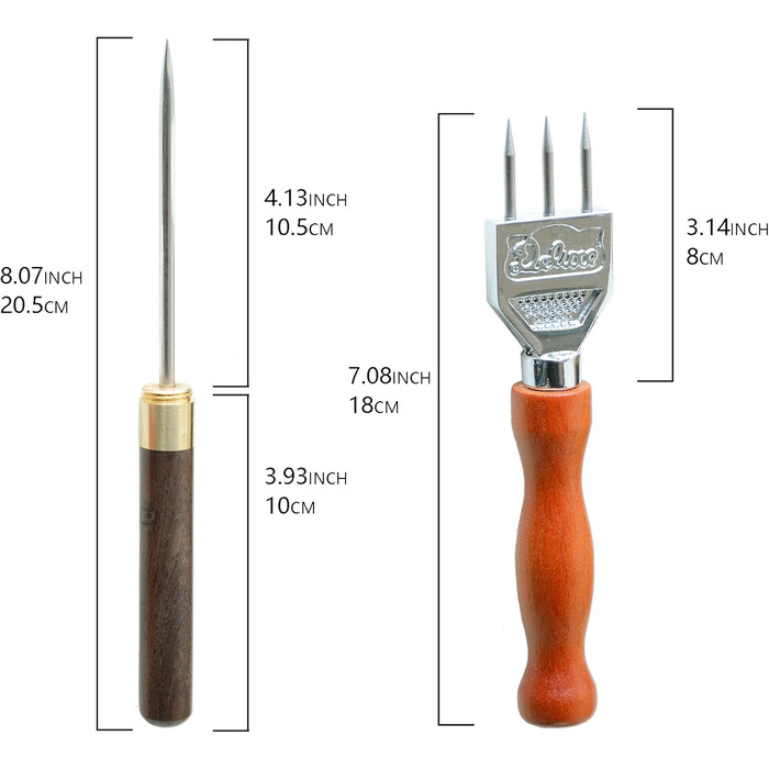Ice pick set with safety wood handle. Ice pick for breaking ice. Ice pick tool. Ice pick for the kitchen. Kitchen tool. Ball crusher. Ice crusher. Ice pick for...