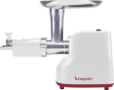 М'ясорубка електрична BEPER P102ROB200 з нержавіючої сталі, 1200 Вт + насадка для томатів