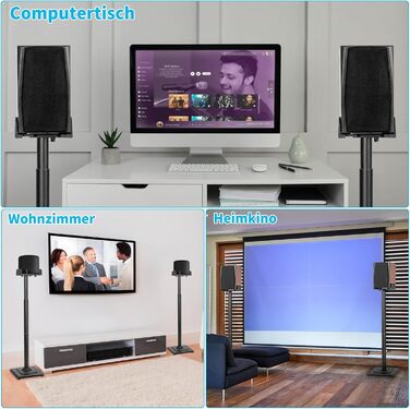 Регульовані підставки для акустики SB-204: пара підставок для сателітної та поличкової акустики, до 5 кг, з кабельним каналом