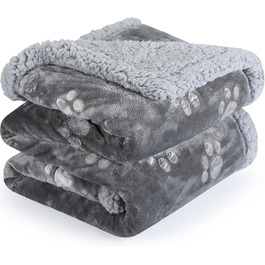 Водонепроникний коврик для собак PETTOM, 145 x 127 см, фліс Sherpa, захист дивану, миється, двосторонній, сірий колір